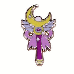 $7 | Crescent Sailor Moon wand enamel pin